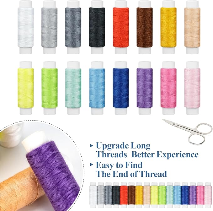 OKOMER Sewing Kit, Sewing Kit for Adults, Needle and Thread Kit, Travel Sewing Supplies,Small Mini, Basic, Beginner, Gifts for Women,Stocking Stuffers for Teen Girls,Christmas Gifts for Grandkids, (M)