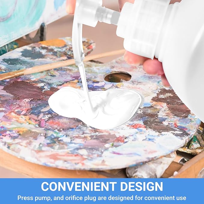 Falling in Art Titanium White Acrylic Paint, Large 135.2 Oz Premium Pouring Acrylic Paint, Perfect for Canvas, Wood, Ceramic, and More