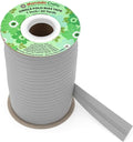 Mandala Crafts 1 Inch Single Fold Bias Tape for Sewing, Quilting, Piping, Hemming, Blanket & Quilt Binding – 40 Yards Gray Fabric Seam Binding Tape