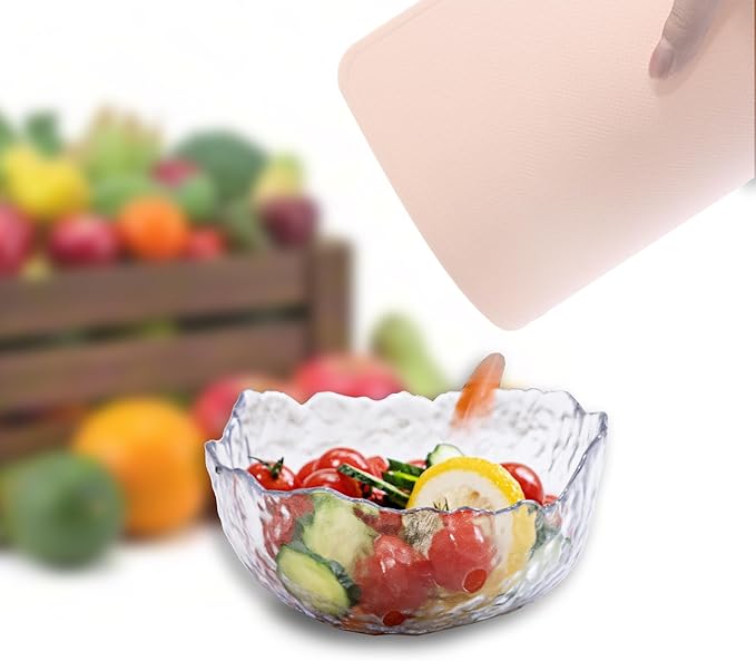 2 Pcs Silicone Flexible Cutting Boards Mats with BPA free Plastic Non Slip backplane for Meat and Vegetables (White and Red)