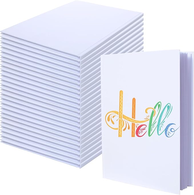 36 Pack Hardcover Blank Book,8.5x11 Inch Unlined Sketchbook Journal - 18 Sheets/36 Pages Each, Bulk Pack of White Hardcover Blank Books for Writing, Drawing Make Your Own Book, Multi-Purpose for Students & Adults