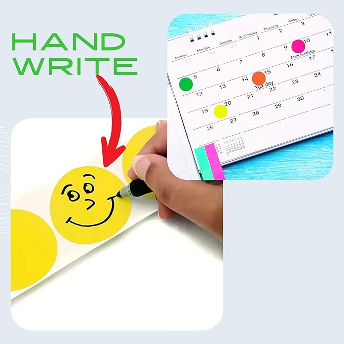1500 White, Black, Brown Round Label Stickers - 2 Inch Color Code Dot Labels for Inventory Organization - Blank Stickers to Write On