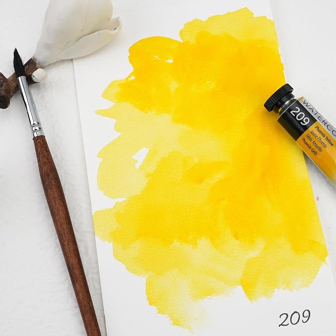 PHOENIX Professional Watercolor Paint Single Tube - 0.47 Fl Oz / 14ml - Phoenix Yellow