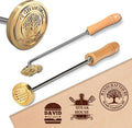 Custom Branding Iron,Personalized Logo Metal Stamp for Wood Burning, Leather,Cake & Meat, Flame Heated Handheld Tool for Woodworking, BBQ, Wedding & Personalized Christmas Gifts & Handcraft