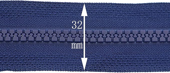 #5 33 Inch Separating Jacket Zippers 2PCS Plastic Bulk Zippers for Coats Sewing Crafts, Navy Blue YIGUANXIN