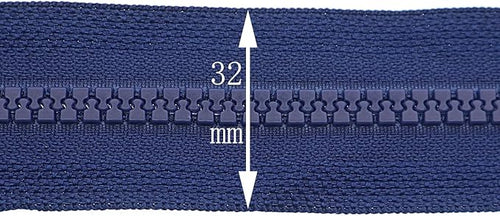 #5 10 Inch Separating Jacket Zippers 2PCS Plastic Bulk Zippers for Coats Sewing Crafts, Navy Blue YIGUANXIN