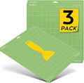 HTVRONT Standard Grip Cutting Mat, 3 Pack Cutting Mat 12x12 Compatible with Cricut Maker 3/Maker 4/Maker/Explore 3/4/Air 2/One, Standard Adhesive Sticky Quilting Cutting Mats Replacement Accessories