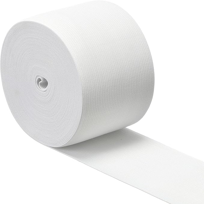 EBOOT 1 Pcs Elastic Spool (3 Inch X 10 Yard,White)