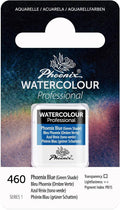 PHOENIX Professional Watercolor Paint - Single Watercolor Half Pan - Phoenix Blue(Green Shade) 460