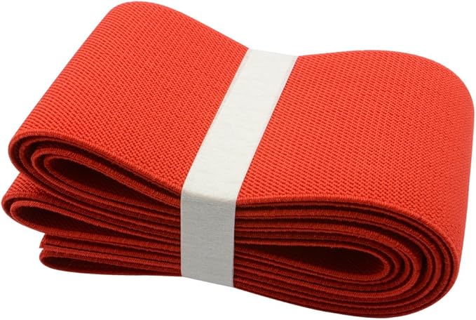 Strapcrafts 3-Inch Wide by 2-Yard Colored Woven Elastic Band,Red13030