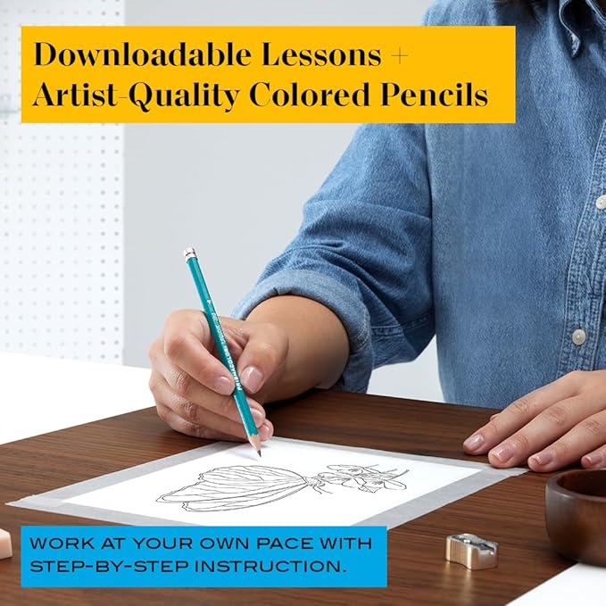 Prismacolor Technique Animal Drawing Set, Includes Colored Pencils and Step-by-Step Drawing Tutorials, Assorted Colors, 12 Count