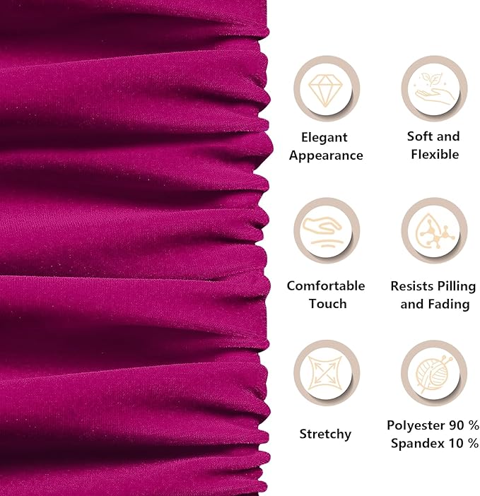 KKJIAF Hot Pink Stretch Velvet Fabric 60 Inch Wide, 5 Yard Soft Stretchy Fabric for Sewing Clothes, Apparel, Costume, Crafts - 90% Polyester 10% Spandex