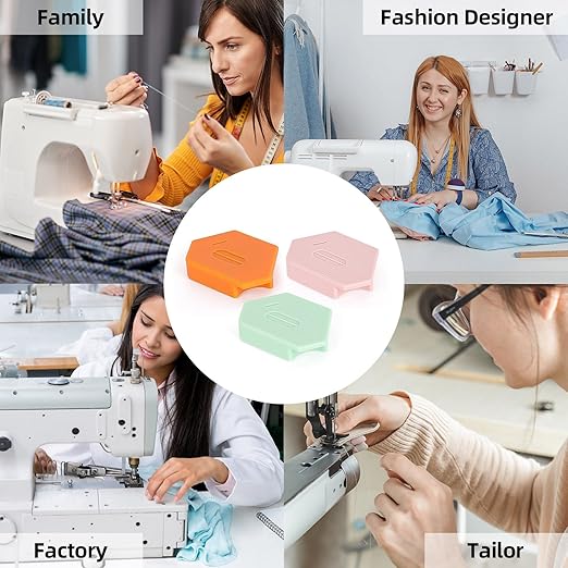 6Pcs Magnetic Seam Guide for Sewing Machine, Multifunctional Polygonal Hemmer Seam Guide with Scale, Universal Quilting Supplies Accessories for Magnet Making Machines