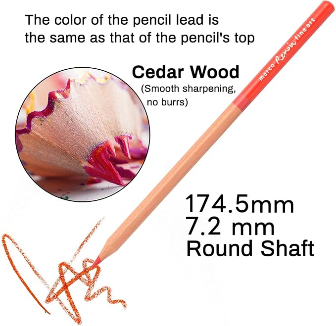 Oil-based Colored Pencils Set for Adult Professional Coloring 3.7mm Thick Core Unbreakable Great Color Rendering Iron Box Packed For Artists & Art Lovers (Renoir 3100 Series-120 Colors)