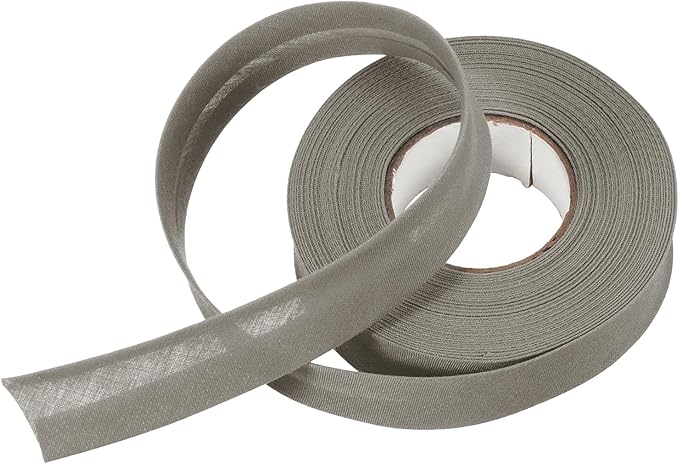 MECCANIXITY 3/4 Inch Single Fold Bias Tape Polyester Continuous Bulk Bias Tape for Sewing, Seaming Quilting Hemming Binding Crafts (Coffee 10 Yards)