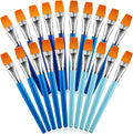 Honoson Paint Brushes for Acrylic Painting, Big Paint Brushes Bulk with Wooden Handle for Acrylic, Watercolor, Oil, Crafts, Face Body Art, 4 Color(20 Pcs)