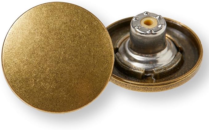 Alloy Jeans Button for Replacement,Super Hard,Quick Install,No Sewing,Skin&Clothes Protected,with Screw and Tool(Bronze) 20mm 10pcs