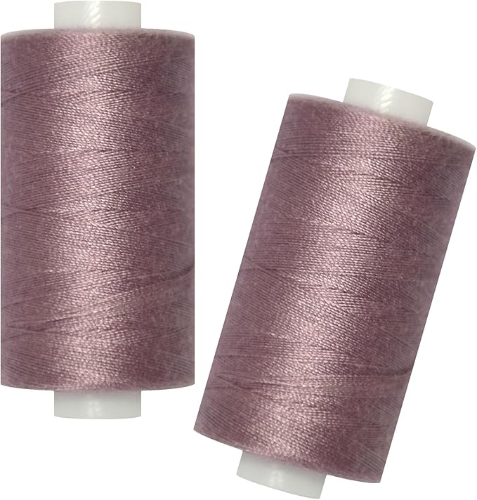 All Purpose Sewing Thread-2 Spools of Hand Polyester Sewing Thread for Sewing Machine for Hand and Machine Sewing(Dark Antique Mauve, 2 spools)