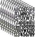 1.5 Inch Letter Stickers, 544 Pieces Alphabet Number Symbol Stickers for Scrapbooking, Sign, Water Bottle, Self-Adhesive Vinyl Letter Sticker Decals for Arts&Crafts - 8 Sheets, Black