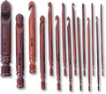 ArtsyCraftIn™ - Rosewood Jumbo Wooden Crochet Hooks Handmade 15 Sizes (Set 3.5 mm to 25 mm), Ergonomic Hooks for Arthritic Hands Yarn Craft,Knitting & Crocheting Needles | Only Crochets Hooks