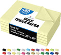 Party Solids Ivory Tissue Paper for Gift Bags - 20" X 30" Bulk Tissue Paper Ivory 480 Sheets - 10lb Newsprint for Packing, Birthday Gift Box Filler, Packing Supplies for Moving Supplies