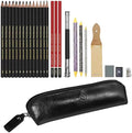 Heshengping, Sketching and Drawing Pencils Set-26pcs,Art Supplies Drawing Kit,Graphite Charcoal Professional Pencils Set, Adults Beginners Artist