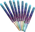 Coopay Warm Crochet Hooks, 9 Sizes 2.25 to 6.5mm Ergonomic Mermaid Extra Long Crochet Needles for Arthritic Crocheting Yarn Craft Set, Ideal Gift