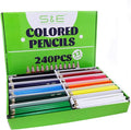 S & E TEACHER'S EDITION Colored Pencils Bulk 12 Assorted Colors Coloring Pencils Set Drawing for Sketch, Christmas Gifts, Woodcase Lead Pencils Arts 240 Count