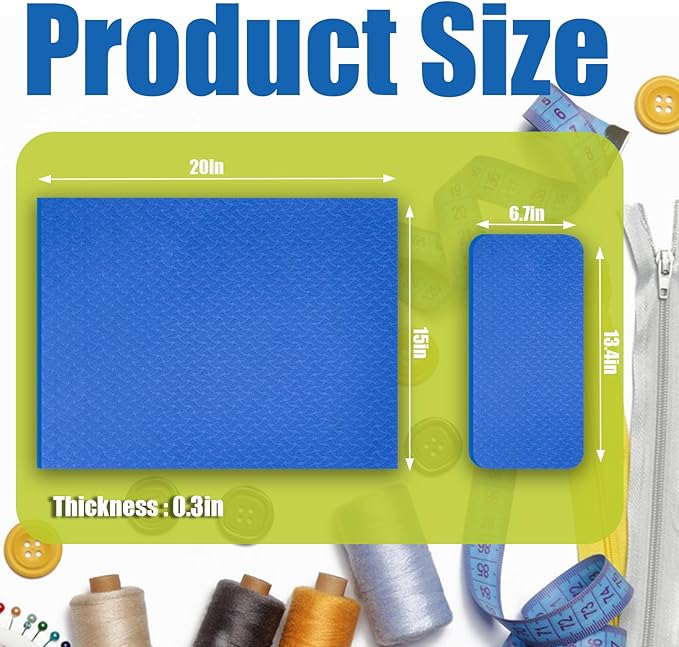 2 Pcs Sewing Machine Muffling Mat & Sewing Machine Pedal Mat, Muffling Mat Reduce Sewing Machine Vibrations and Movement, No Slip Mat for Sewing Machine Foot Pedal, Quilting Supplies Accessories