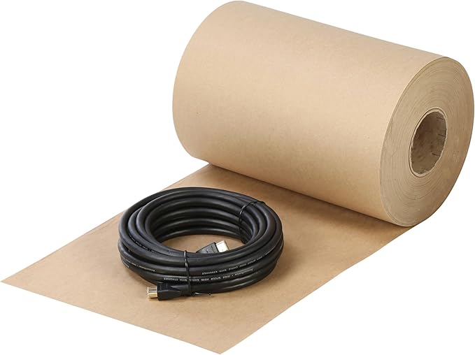 The Boxery Kraft/Brown Kraft Paper Roll, 15” x 10,800” (900’)-40lb. Thickness-Brown Wrapping Paper, Natural Kraft Packing Paper, Void Fill, Arts/Crafts, Bulletin Boards, Gift Wrapping