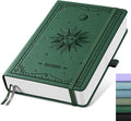 EMSHOI Blank Notebook Journal - 320 Pages, 100gsm Thick Paper, A5 Hardcover Leather, Art Sketchbook for Drawing, Unlined, Plain Sketch Book for Women Men Work Writing, 5.75 X 8.38, Dark Green