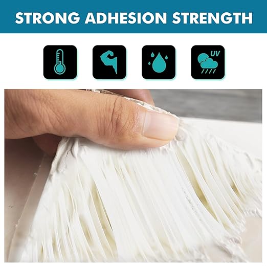 Vaste Outdoor Waterproof TPO Butyl Tape, 3.94inch x 16.4feet x 4/64inch (10cm x 5m x 1.6mm), RV/Marine Sealant Tape, Roofing Sheet Repair, Boat Sealing, Weatherproof and Durable, UV-Resistant