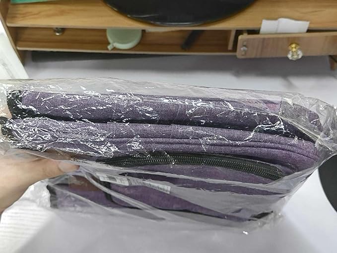 Crochet Bag Organizer, Knitting Yarn Bag Tote on the go, Crocheting Storage for knitters Supply Only Bag No Accessories(Purple)