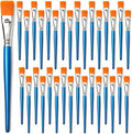 1 inch Flat Paint Brushes for Acrylic Painting, 32 Pieces Large Acrylic Paint Brushes Bulk for Acrylic, Watercolor, Oil, Crafts, Face Body Art