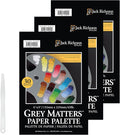 Jack Richeson Grey Matters Disposable Paper Palette 6” x 9”, 3 Pack, Includes Palette Knife