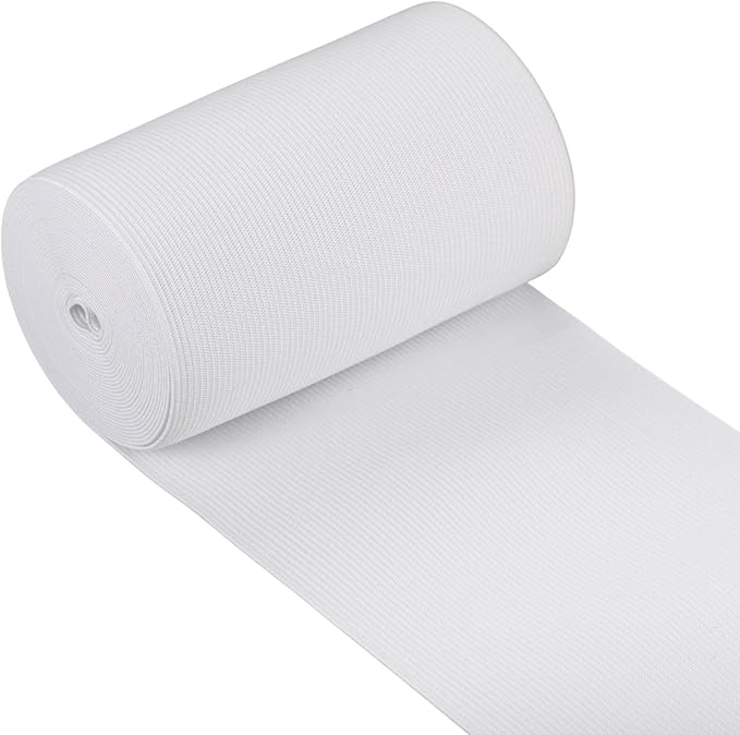 EBOOT 1 Pcs Elastic Spool (5 Inch X 5 Yard,White)