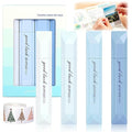 4PCS Double Sided Tape Pens, Double Sided Tape Roller, 6 mm x 196 Inch Gradient Color Glue Tape Roller, Adhesive Tape for Scrapbooking, Gift Wrapping, Photo Mounting, School Office & Crafts (Blue)