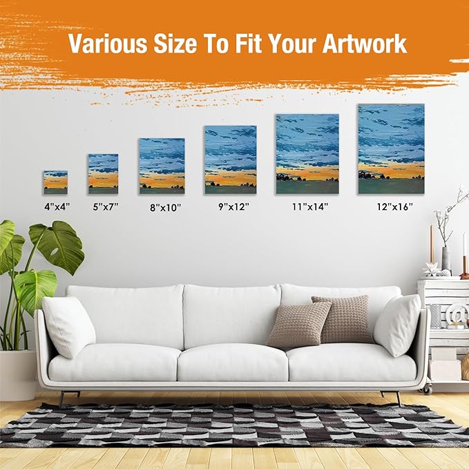 Canvas Boards for Painting 16x12 Inch, 24-Pack Bulk Canvas Value Pack - Art Supplies Blank Paint Canvas Panels for Acrylic, Oil, Watercolor, Tempera, Gouache