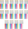 64Pcs Paint Brushes, Paint Brushes with Bristle, Round & Flat Paintbrushes, Easy Hold and Clean Toddler Paintbrushes, Big Washable Chubby Painting Brush for Acrylic Oil Watercolor Gouache