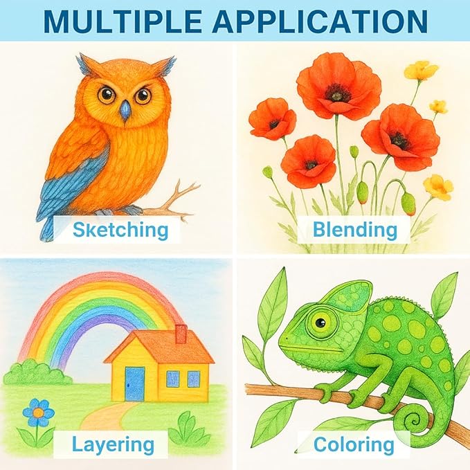 Pre-sharpened Colored Pencils with Erasers, Erasable Color Pencils, Drawing Pencil, Art Pencil for School Supplies, Drawing Supplies (36 Colors)