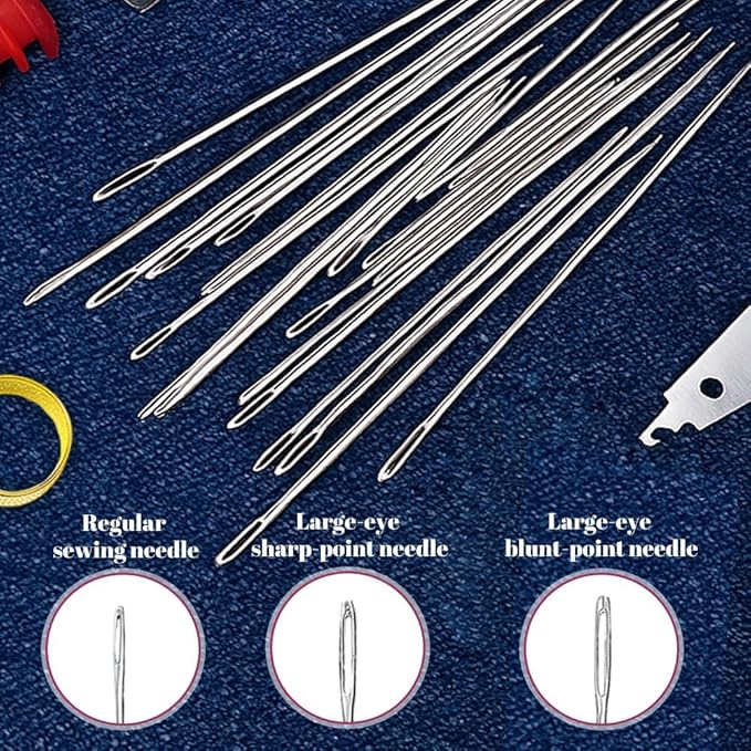 37PCS Sewing Tool Set, 2025 New Portable Needles Thread Repair Tools, Multi-Purpose Needle and Thread Kit, DIY Hand Made Craft Set, Sewing Working Kit for Beginners (2 Set)