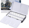 MYARTOOL Watercolor Tin Palette, Metal Empty Paint Case with 12 PCS Empty Half Pans for DIY Travel Watercolor Palette, Acrylic and Oil Painting