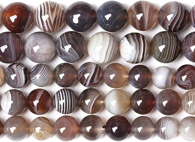 12MM 32PCS Natural Gemstone Stone Botswana Sardonyx Agate Beads for Jewelry Making DIY Bracelet
