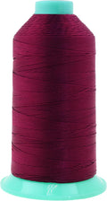 Mandala Crafts Size 346 210D T350 Bonded Nylon Thread - Burgundy 415 YDs Tex 350 Heavy Duty Sewing Threads for Leather, Jeans, Weaving, Outdoor Marine Upholstery