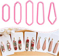 Keoker Clay Cutters, Polymer Clay Cutters, Long Dangle Shape Polymer Clay Cutter Set (5PCS A)