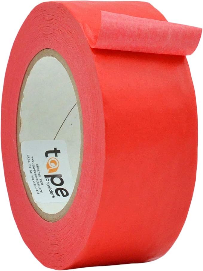 WOD CFTC6 Console Artist Tape Made in USA Red, 2 inch x 60 yds. Flatback Paper Marking/Labeling Tape Residue Free, for Watercolor Paper to Prevent Tearing