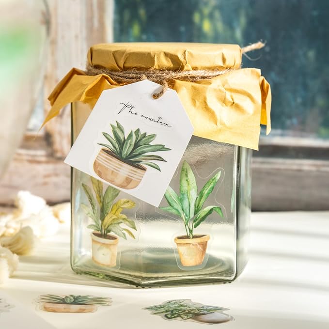 200Pcs Spring & Summer Botanical PET Stickers, Nature-Themed Scrapbooking Stickers for Journaling, DIY Crafts, and Decoration Supplies