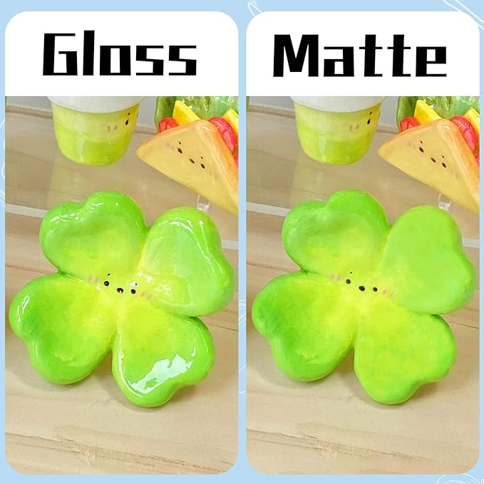 100ml Air Dry Clay Glaze, Air Dry Clay Varnish Can Not Only Used to Prevent Clay Cracking, Scratches, and Wear, Polymer Clay Glaze Can Also Having a Matte Glaze Effect (Matte)