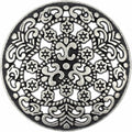 Bezelry 10 Pieces Hoya Flowers Openwork Metal Shank Buttons. 25mm (1 inch) (Antique Silver)