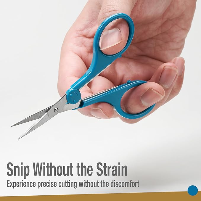 Beaditive High Precision Detail Scissors Set (2-Pc) Sharp, Fine Tips | Paper Cutting, Scrapbooking, Sewing, Crafting | Stainless Steel | Protective Cover (Mid Century)